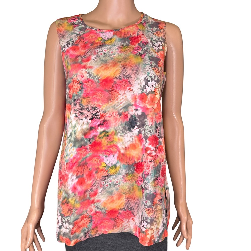 Athleta‎ Refined Zephyr Tank Womens XS Multicolor Floral Sleeveless Top SU22